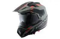 Шлем ASTON Cross Tourer Adventure, серый / черный