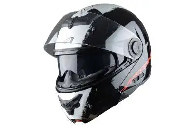 Шлем ASTON RT800 STRIPES Graphic Exclusive, белый / черный