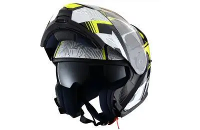 Шлем ASTON RT1200 graphic VIP, черный / белый / желтый