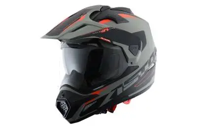 Шлем ASTON Cross Tourer Adventure, серый / черный