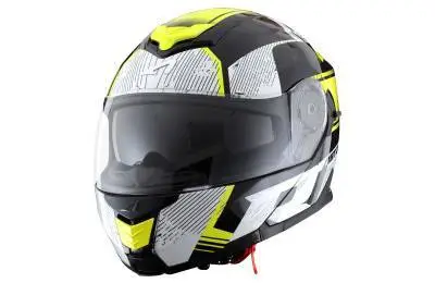 Шлем ASTON RT1200 graphic VIP, черный / белый / желтый
