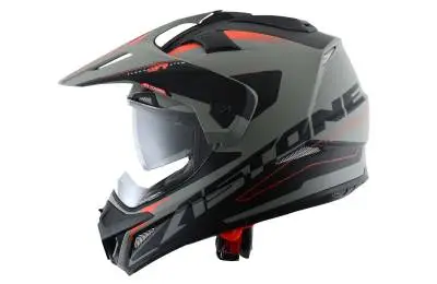 Шлем ASTON Cross Tourer Adventure, серый / черный