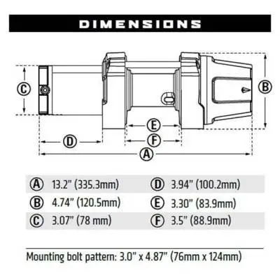 Лебедка WARN UTV VRX 25-S