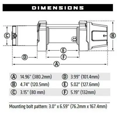 Лебедка WARN UTV VRX 45-S